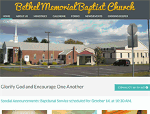 Tablet Screenshot of bethelmemorialbaptist.org